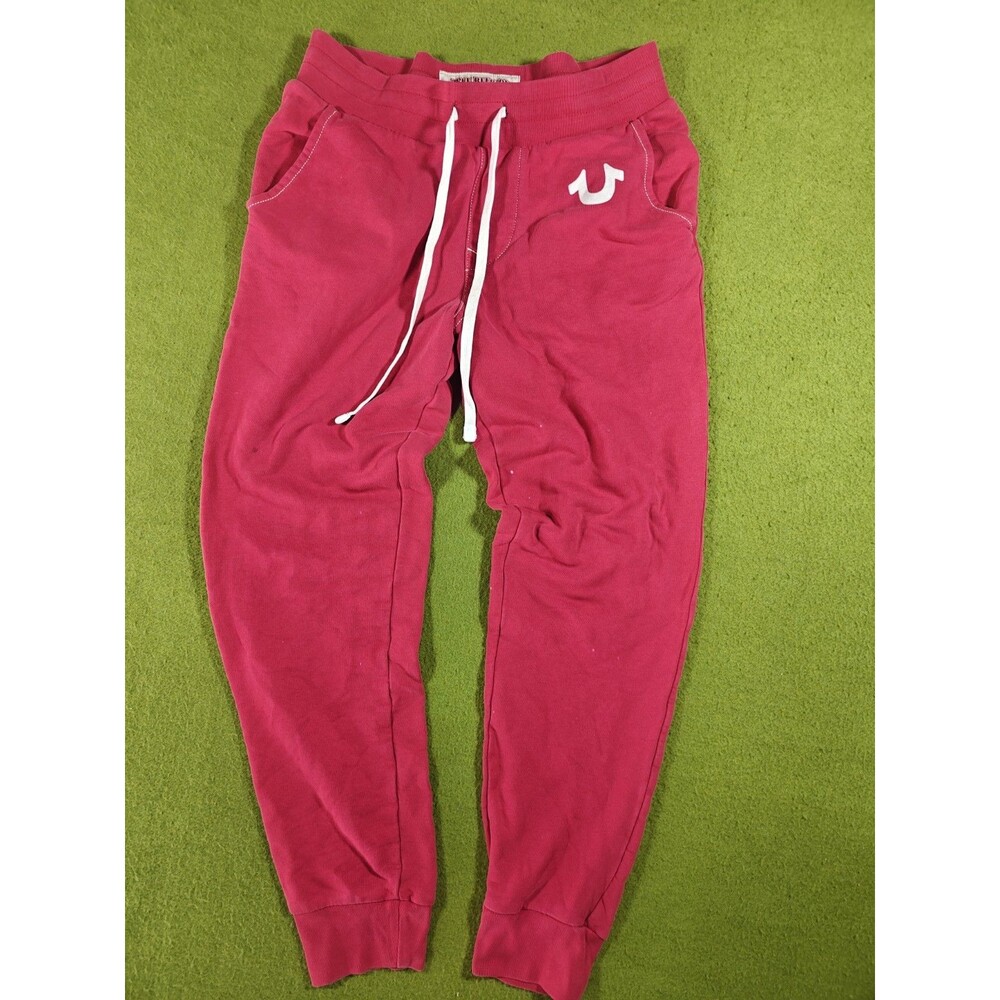 True Religion red logo sweatpants Joggers  Size Small